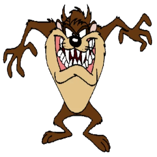 demonio de tasmania, diablo de dibujos animados de tasman, bolsas banny tasmansky devil, dingo de dibujos animados de tasmansky devil