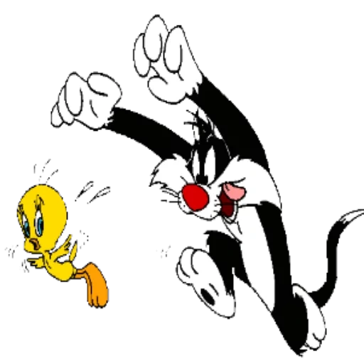 looney tunes, sylvester tweeti, bugs bunny cat sylvester, looney tunes cat sylvester, sylvester twity le chat de luni tunz