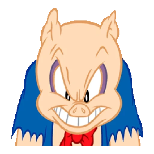 porky, looney tunes, porky pig evil, porky pig angry