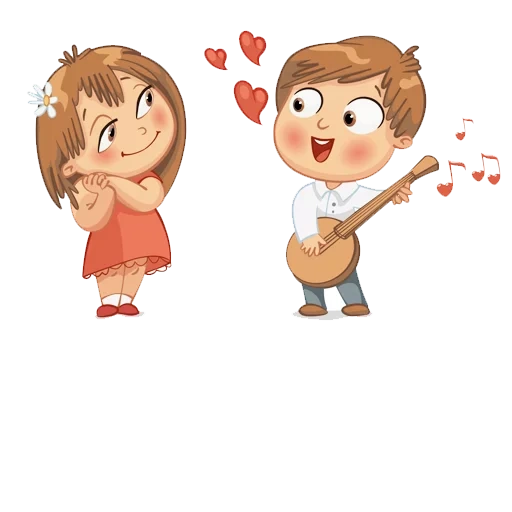clipart, dibujo de niños, hearts boy es una niña, dibujos animados de niña, saludo adolescente 14 de febrero