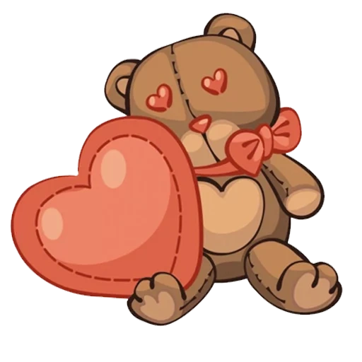 cuore di orso, teddy bear vector, tatuaggio del cuore di orso, cuore di orsacchiotto, modello di cuore dell'orso