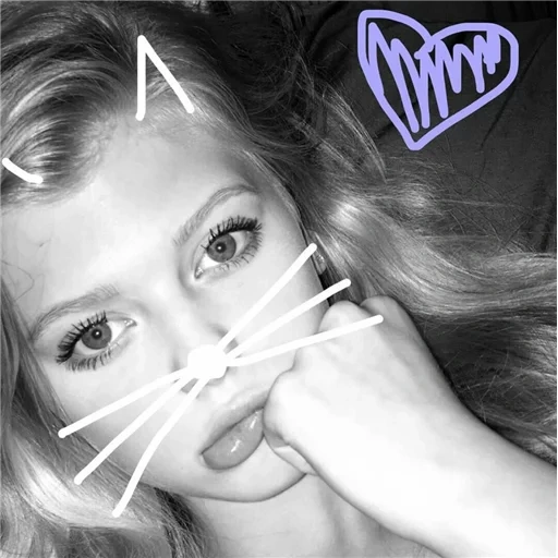 faia, menina, jovem, loren gray, rosto linda garota