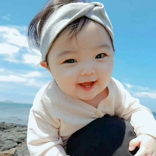 niño lindo, niños asiáticos, bebé coreano, niñas pequeñas, bebé asiático