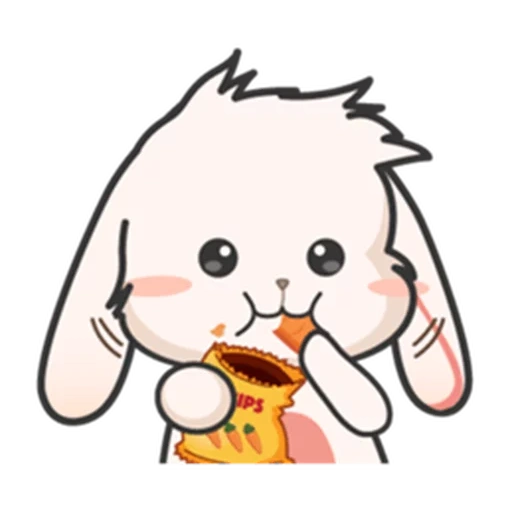 daily life of loppie, kawai, cute pictures, stickers, stickers rabbit