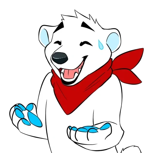 anime, the bear is white, white bear disney, white bear cartoon, white bear cartoon