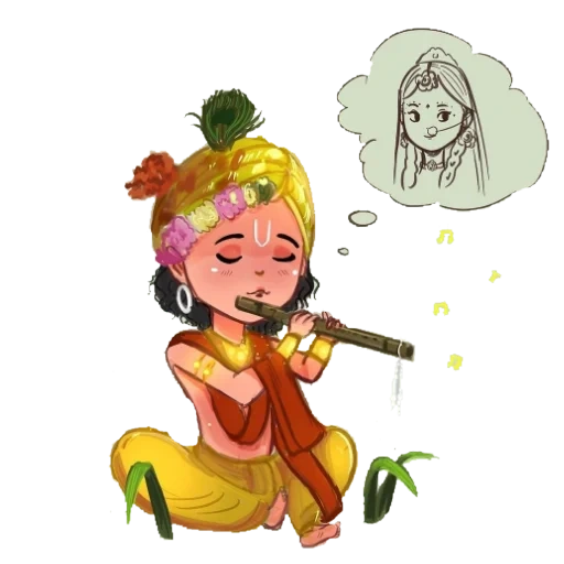 krishna drawing, ficctional character, personnage, little krishna, krishna