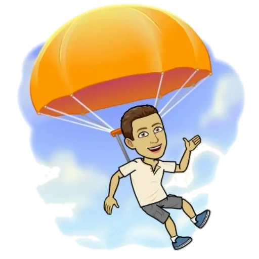 paracaidas dorado, salto en paracaidas, dibujo de paracaídas, saltar con paracaídas, hombre paracaídas 3 dibujo