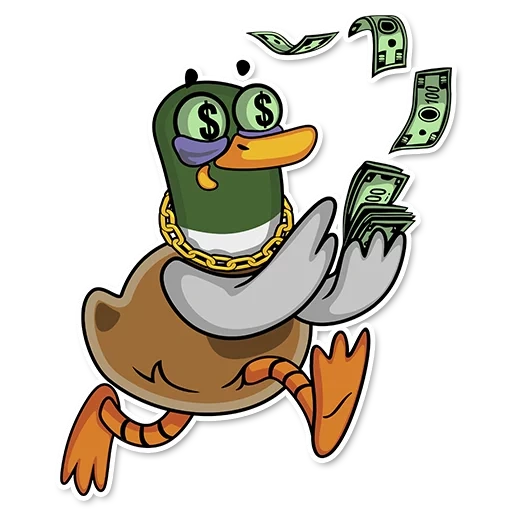 pato, dinero, pato de pato