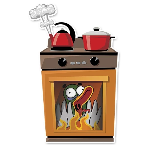 kitchen vector, stove kitchen, household appliances, kitchen illustration, cartoon kitchen set