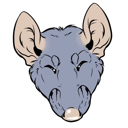 rat face, evil mouse, frightened mouse, rat illustration, the muzzle of the rats is cartoony