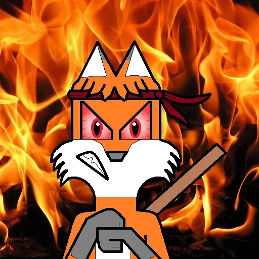 anak laki-laki, twitter, gaming fox, blue flame, meincraft terbakar