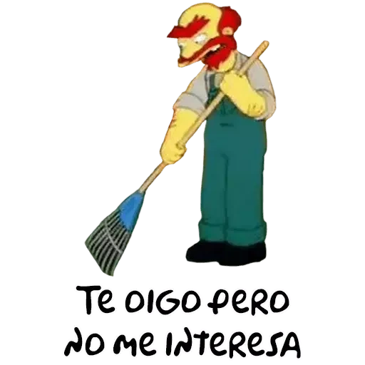 text, harvesting, cleaner, need a cleaner, willie the simpsons gardener