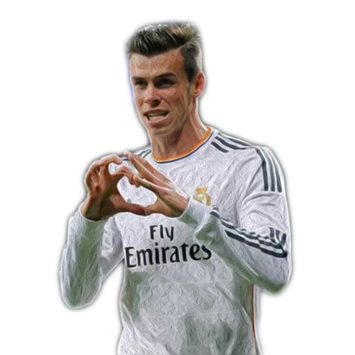 gareth bale, realmadrid, gareth bale with a white background, football player gareth bale with a white background