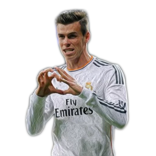 gareth bale, real madrid, gareth bale con fondo blanco, jugador de fútbol gareth bale con fondo blanco