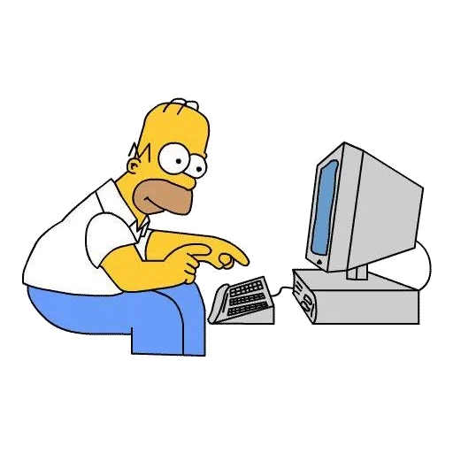 tela, homero, congelado, homer simpson, python developer