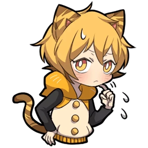 anime, kitten ash, linea del gattino, capo di chibi