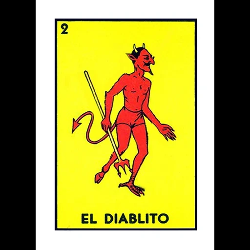 сатана, дьявол таро, el diablito, diablito картина, la diablito карта