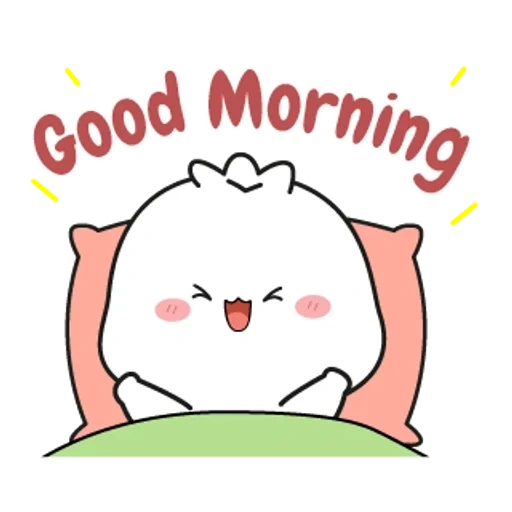 good morning, милые животные, sanrio good morning, милый рисунок good morning, гифки good morning прикольные