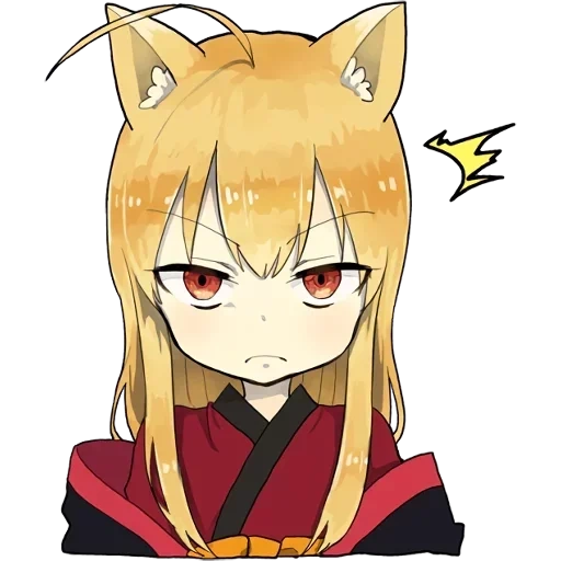 little fox kitsune sticker, anime fox, little fox kitsune, kitsune, schöne anime zeichnungen