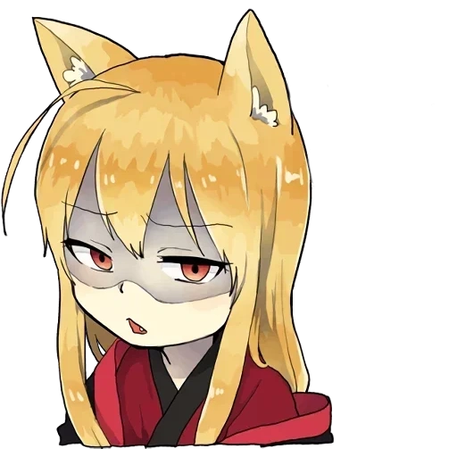 pequenos adesivos de kitsune de raposa, pequenos kitsune, adesivos fox, anime lisichka, desenhos fofos de anime