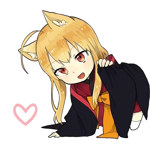 pequenos adesivos de kitsune de raposa, desenhos fofos de anime, desenhos de anime chibi, raposa, personagens anime