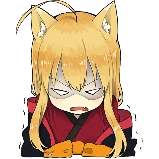 adesivos de kitsune little fox, pequenos kitsune, adesivos para telegrama, adesivos fox, anime lisichka