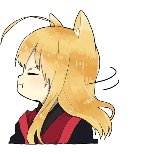 little fox kitsune autocollants, fox anime, dessins mignons chibi, little fox kitsune, mèmes d'anime