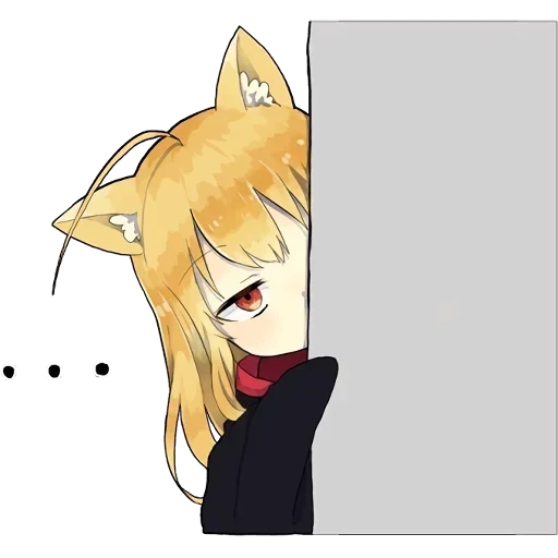 little fox kitsune stickers, little fox kitsune, stickers for telegram, anime lisichka, fox