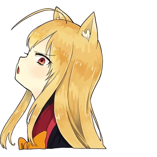 little fox kitsune stickers, fox, anime stickers, learn drawings anime, stickers girl fox