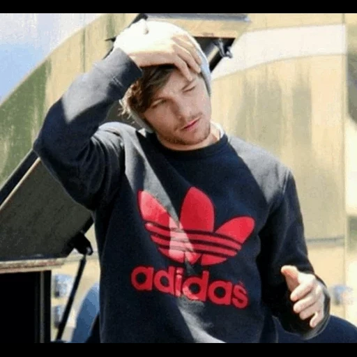 guy, adidas jacket, louis tomlinson, varsity jacket, louis tomlinson in adidas