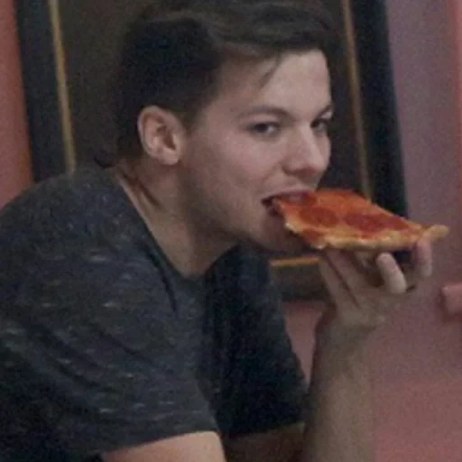 die pizza, der junge mann, männlich, the people, the boy