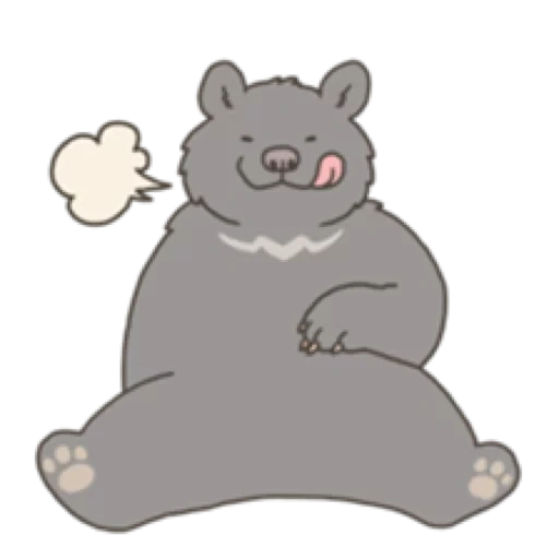 bear, the bear is cute, hippopotamus for children, bear srisovka, cartoon bear