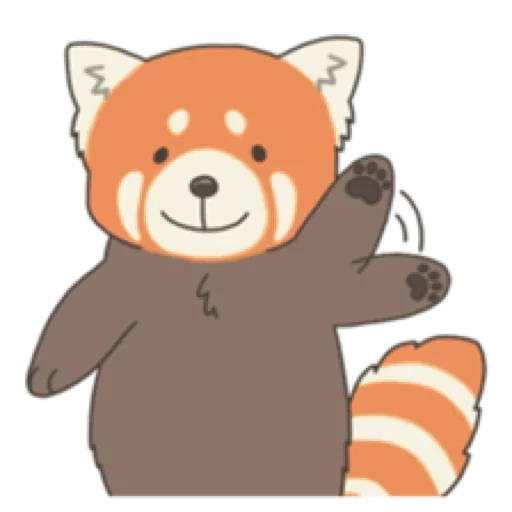 un giocattolo, il panda è rosso, manga panda rosso, tanuki red panda, cartoon del panda rosso