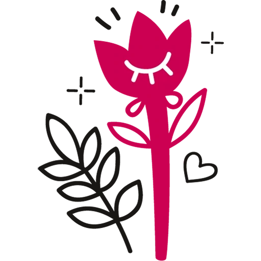 symboles, logo flower, fleurs et feuilles, fleur logo linéaire, logo fleur simple fond transparent