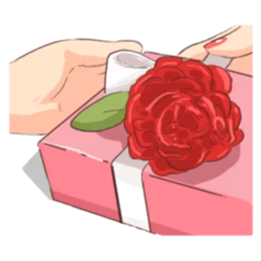 подарок, роза подарок, рисунок подарок, подарочная коробка, rose on a box рисунок