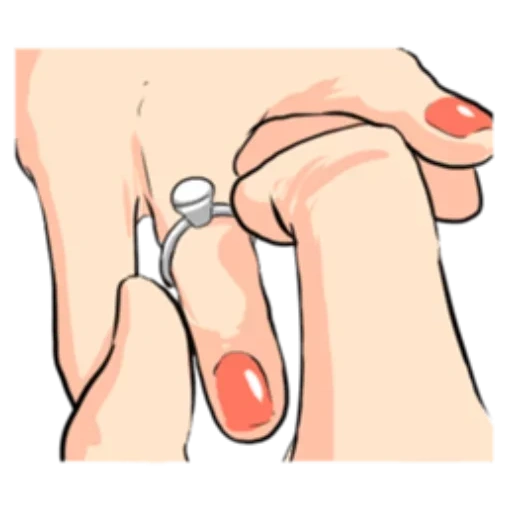 палец, ногти, маникюр, часть тела, надел кольцо палец аниме