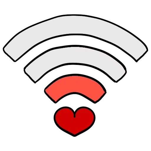 wifi wifi, icona wi fi, icona a forma di cuore, adesivi di photoshop, al diavolo