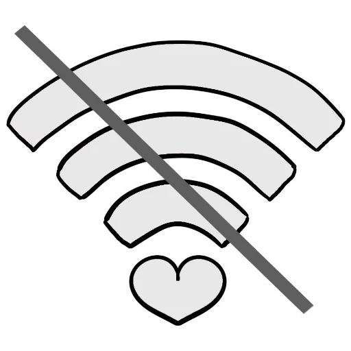 text, love, wi fi icon, off wifi icon