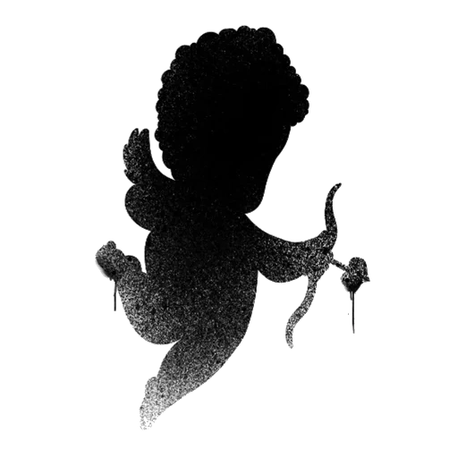 cupid, engel silhouette, amor der engel, silhouette eines engels, engel silhouette