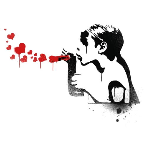 tatuaje, amor, banksy, humano, banksy lovesick