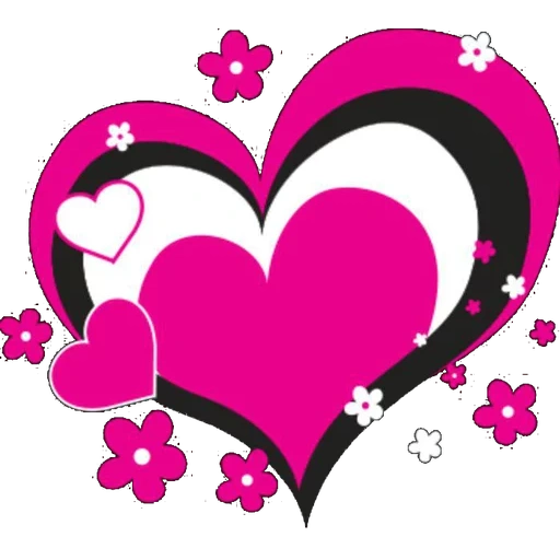 corações rosa, lindos corações, coração florescendo, corações rosa, o coração é vetor