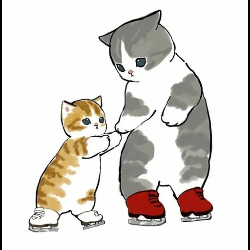 illustration d'un chat, cats dessins mignons, illustration de chaton, chatons mignons, dessins mignons de bétail