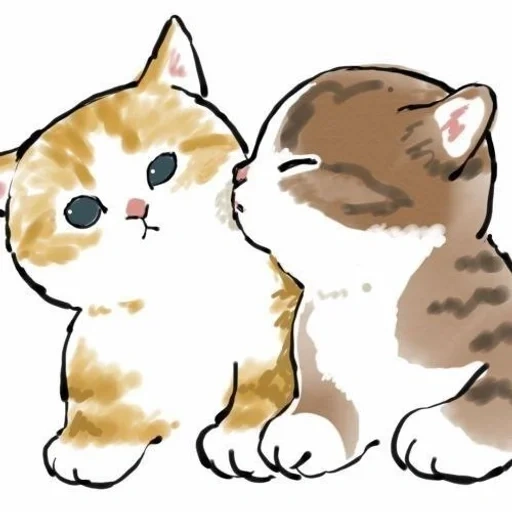 cat art, mofu sand кот, котики милые рисунки, рисунки милых котиков, животные милые рисунки
