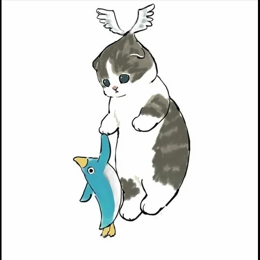 illustration d'un chat, chats mignons de chats, dessins mignons de bétail, dessins de chats mignons
