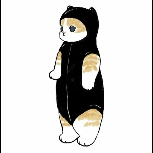 mofu sand, baleia de gato, gatos mofu, os animais são fofos, ilustração de um gato