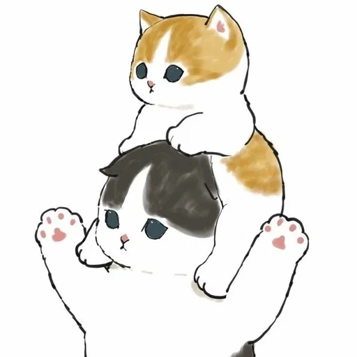 lindo sello, diagrama de sello, gato ilustrado, patrón lindo de gato, patrón lindo de gato