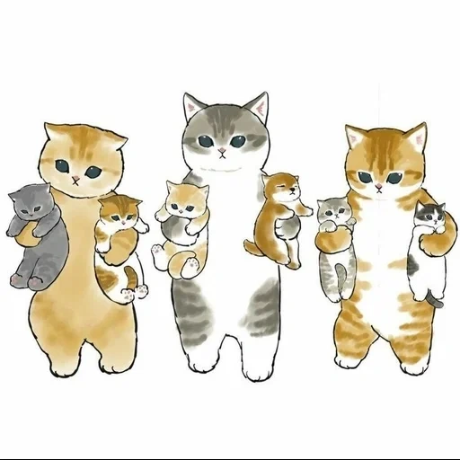 cat art, illustrated cat, cute cat pattern, cute cat pattern, lovely seal picture