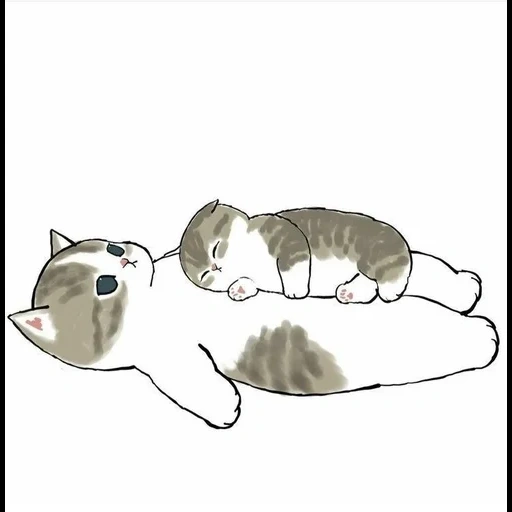 diagrama de sello, gato ilustrado, hermosa imagen de sello, patrón de animal lindo, patrón de animal lindo