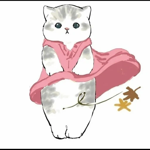 art cat, desenho de gato, mofu sand cats, ilustração de um gato