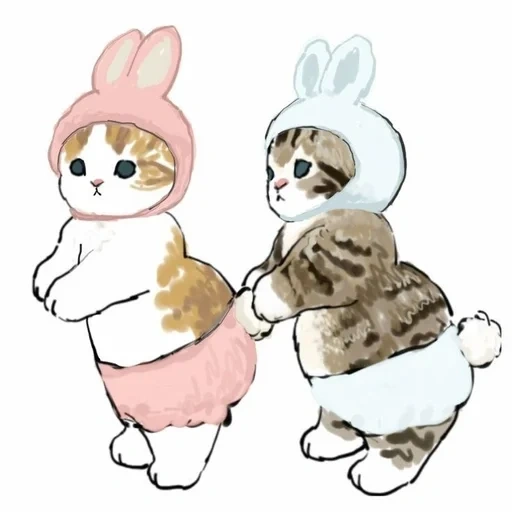 mofsha, tide gift golden cat, cute cat pattern, cute kitten pattern, anime animals are cute